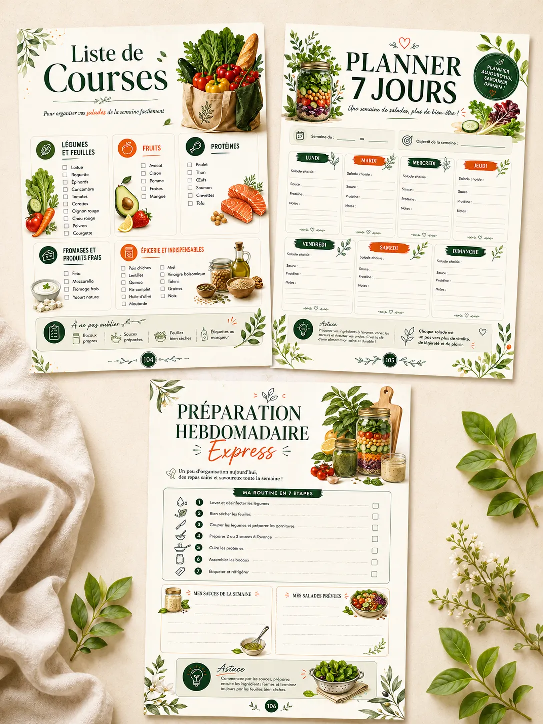 Listes de courses et planner